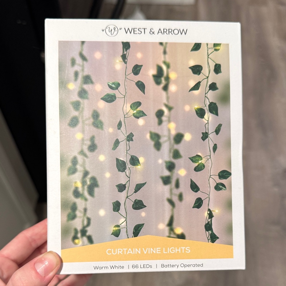 Curtain Vine Lights - Green and Warm White